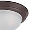 Westinghouse Fixture Ceiling Flush-Mount 60W 2Lght Trad 13In ORB Frosted Swirl Glass, 2PK 6344500 - alternate 3